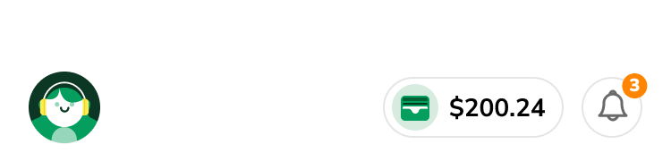 Old Lendee returning home: avatar, balance, and notifications